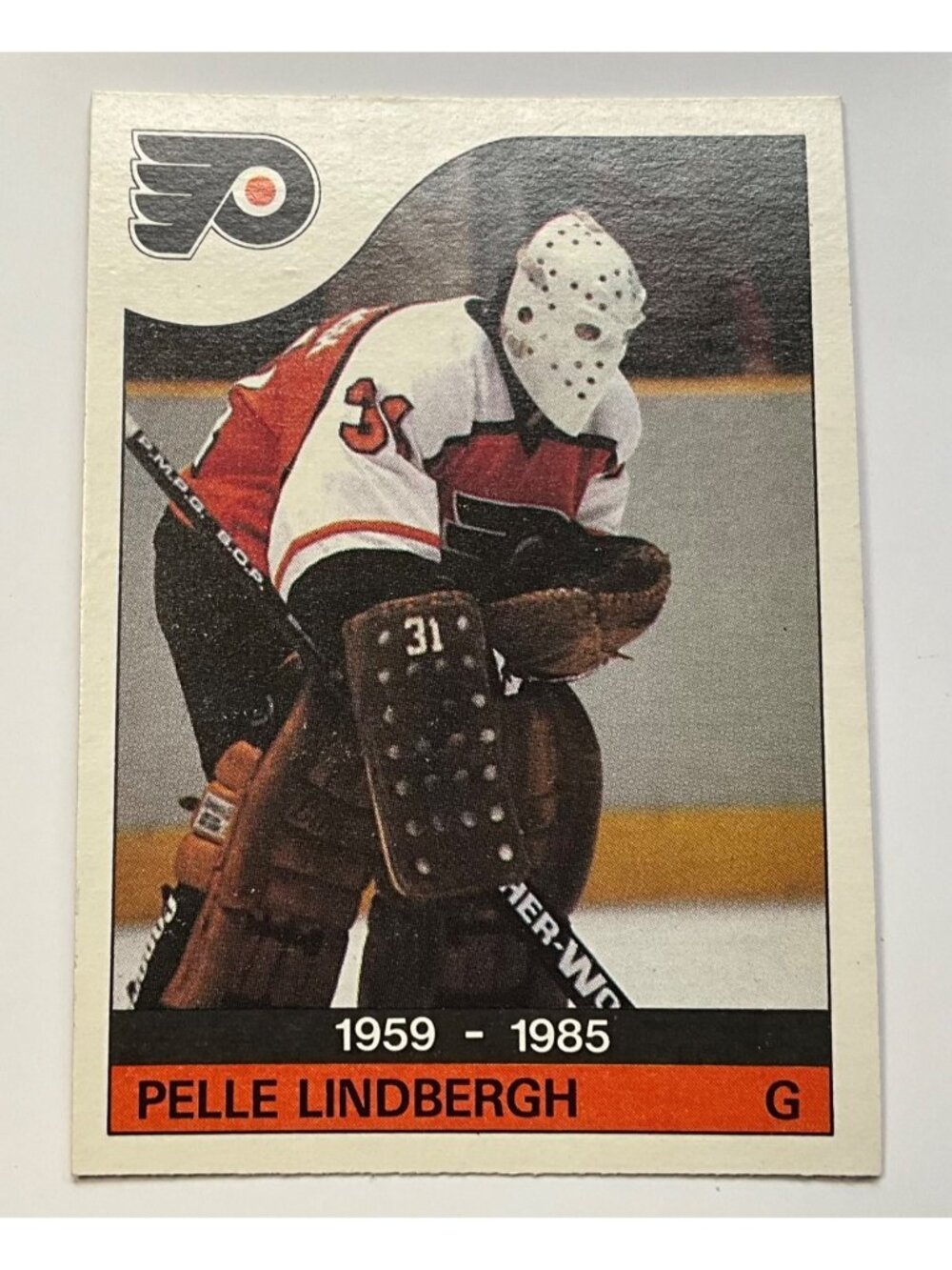 1985-86 O-Pee-Chee #110 Pelle Lindbergh Memorial Card NRMT SHARP CENTERED!